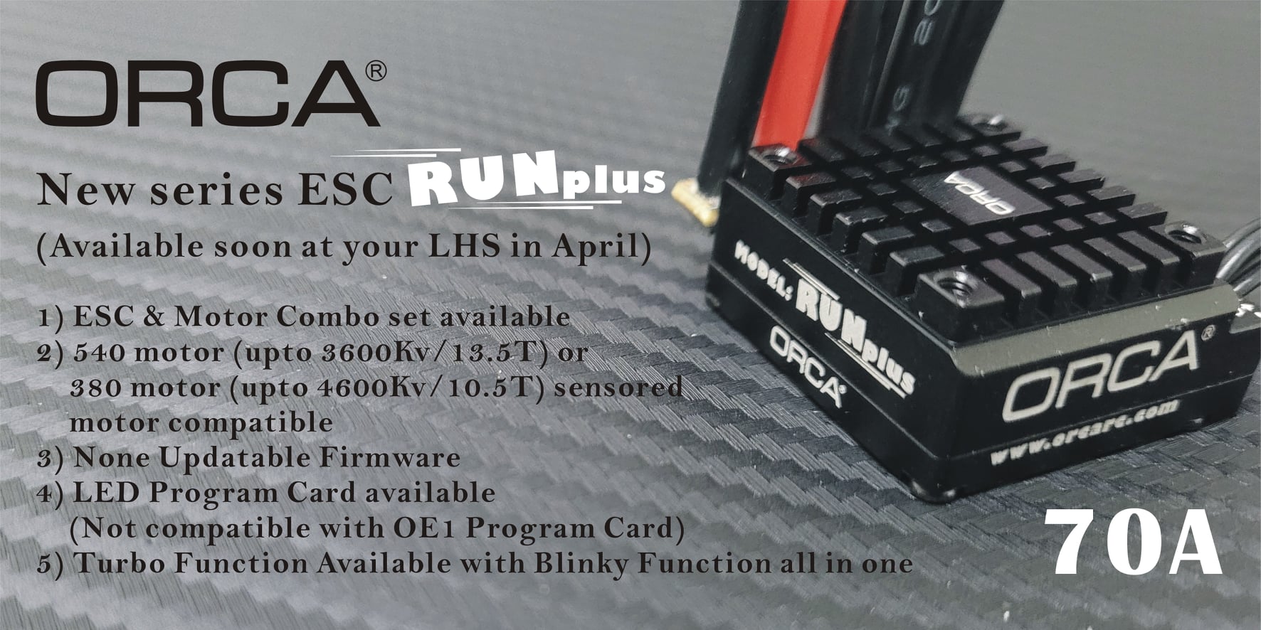 ORCA RunPlus - brushed or brushless electronic speed controller with program card (1/10th or smaller vehicles) - Image 7