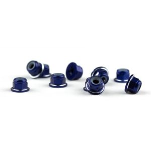 Avid Ringer - Blue aluminium M3 flanged locknuts (10 pcs)