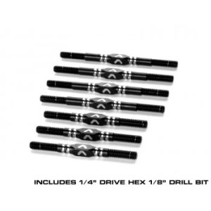 Avid - Ringer 3.5mm titanium turnbuckle set - Black (Xray XB4'24)