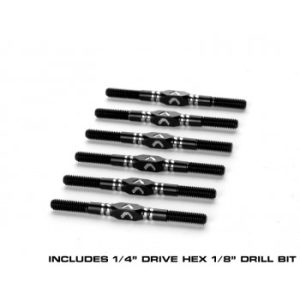 Avid - Ringer 3.5mm titanium turnbuckle set - Black (Yokomo YZ2 or SO 2.0)