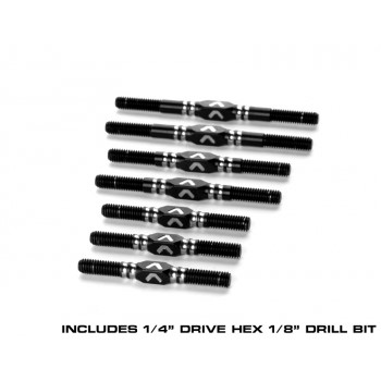 Avid - Ringer 3.5mm titanium turnbuckle set - Black (Yokomo MO 2.0)