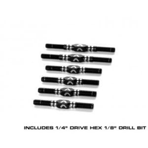 Avid - Ringer 3.5mm titanium turnbuckle set - Black (Sworkz S12-2C or S12-2D)