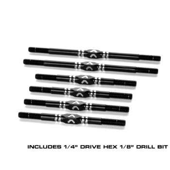 Avid - Ringer 3.5mm titanium turnbuckle set - Black (Tekno ET410.2)