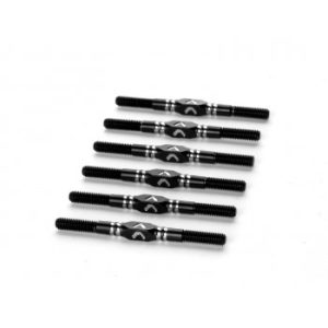 Avid - Ringer 3.5mm titanium turnbuckle set - Black (Associated B6.4 or B6.4D)
