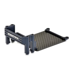 Gun Metal HD 7075 aluminium and carbon servo mount and tray set (Tekno EB48 2.1)