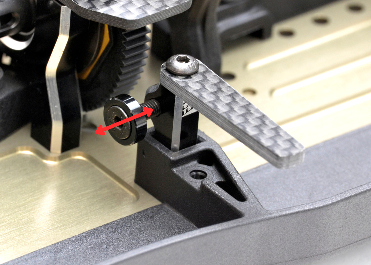 Black 7075 aluminium LIPO battery mounts with carbon tabs - shorty or LCG (TLR 22X-4) - Image 2