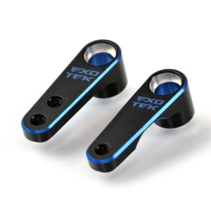 Dual Blue and Black 7075 HD aluminium steering bellcranks - pr (Associated B6.4, B7 or B7D)