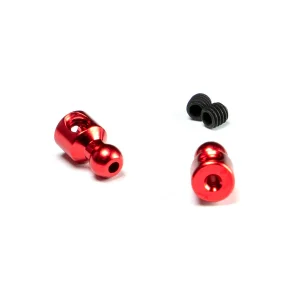 Red aluminium 4.3mm roll bar ballends (all EMB, LC12B1 or BHC1)