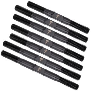 1Up Racing - Pro Duty 3.5mm titanium turnbuckle set - Polished Black (Yokomo MO 2.0)