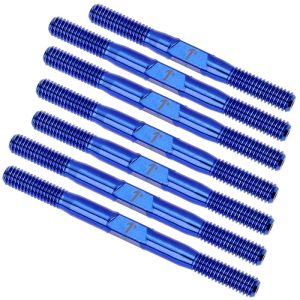 1Up Racing - Pro Duty 3.5mm titanium turnbuckle set - Hand Polished Blue (TLR 22X-4)