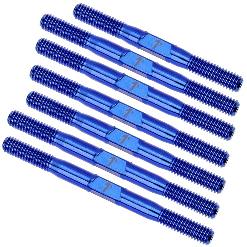 1Up Racing - Pro Duty 3.5mm titanium turnbuckle set - Hand Polished Blue (TLR 22X-4)