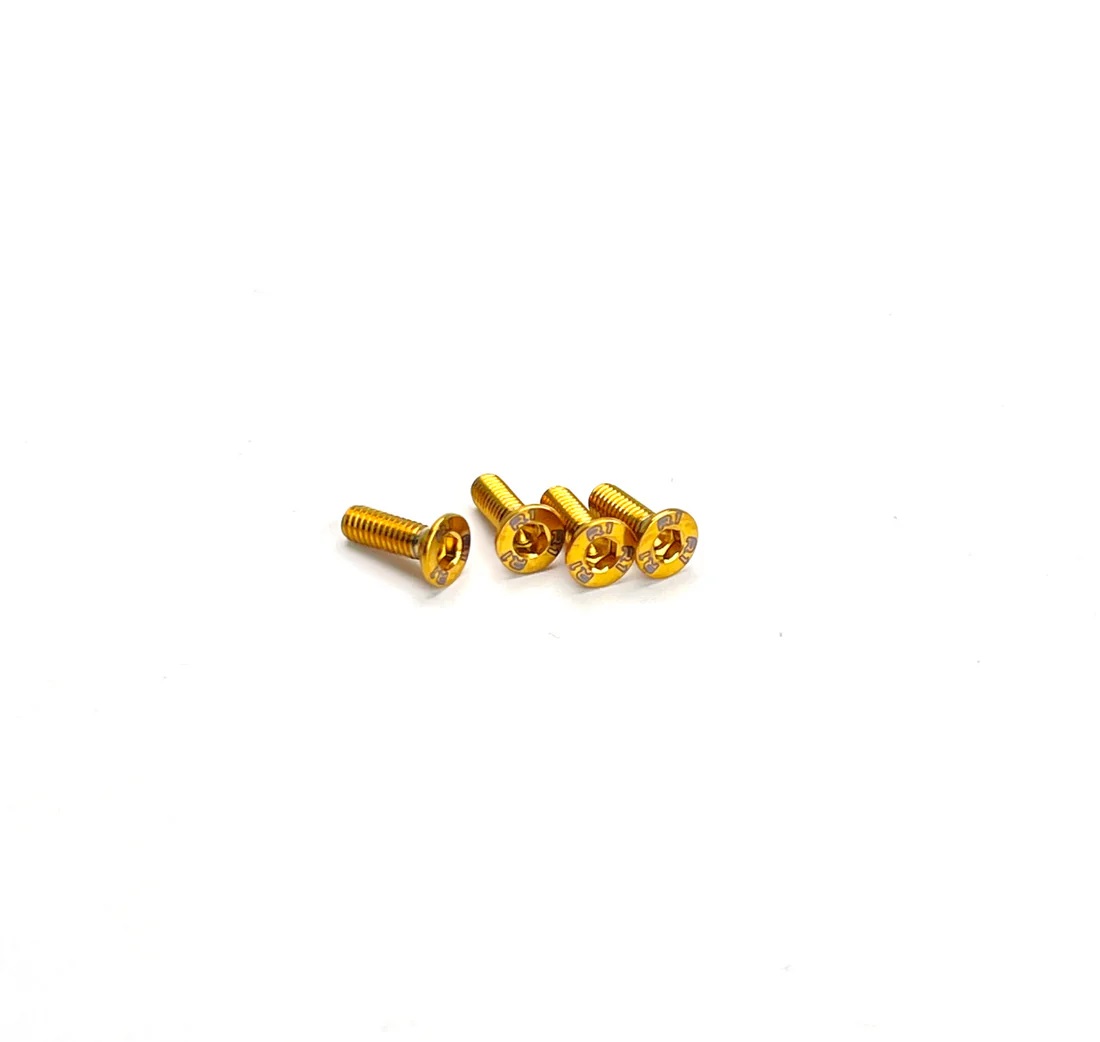 R1 Wurks - Titanium nitrided diff screw kit - 4 pcs (AE B7, B74, TLR 22X-4, Xray XB4 or R1 DC1)