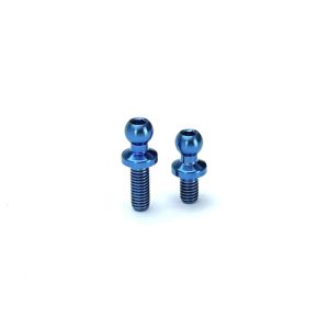 R1 Wurks - Titanium steering link ballstud set - blue anodised - 2 pcs (AE B7)