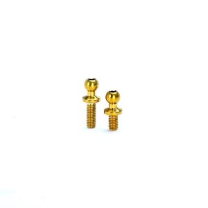 R1 Wurks - Titanium steering link ballstud set - tini coated - 2 pcs (AE B7)