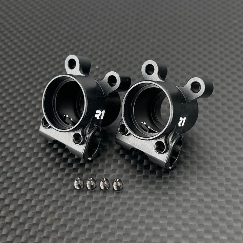 R1 Wurks - Black 7075 aluminium rear hub carriers - pr (AE B7 or B84)
