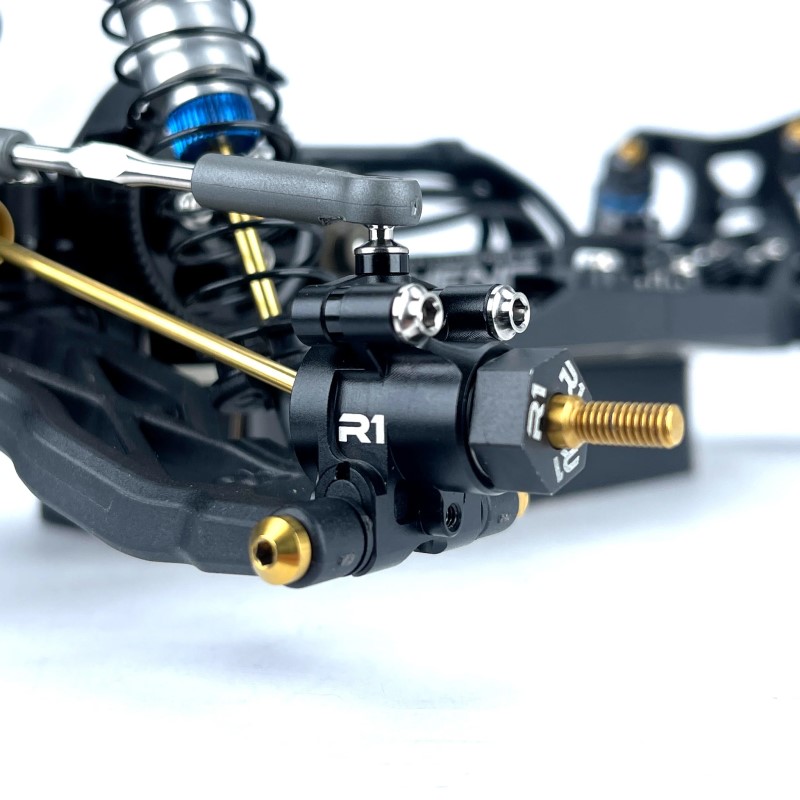 R1 Wurks - Black 7075 aluminium rear hub carriers - pr (AE B7 or B84) - Image 4