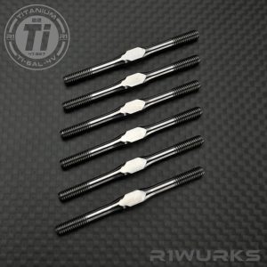R1 Wurks - Titanium 3.5mm turnbuckle set - natural finish - 6 pcs (AE B7 or B84)