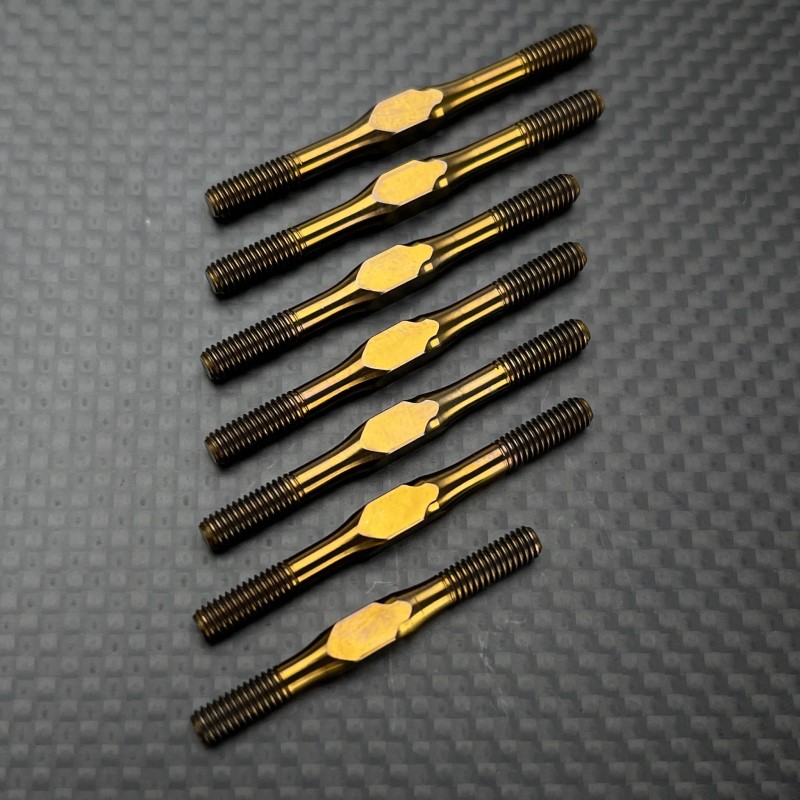 R1 Wurks – Titanium M3.5 turnbuckle set – bronze – 7 pcs (TLR 22X-4)