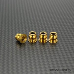 R1 Wurks - Titanium lower shock pivot balls - TiNi Coated finish - 4pcs (all AE vehicles)