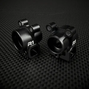 R1 Wurks – Black aluminium rear hub set – Standard – pr (R1B)