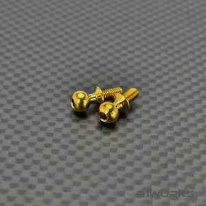 R1 Wurks - Titanium, Nitride Coated ballstuds - 6mm - pr (AE B6, B7, T6, SC6, B74 and R1 DC1)
