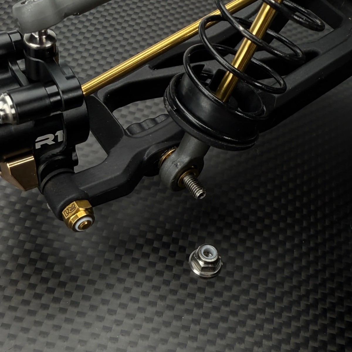 R1 Wurks - Titanium rear lower shock mounts - pr (all AE or R1 off road buggies or trucks) - Image 5