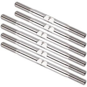1Up Racing - Pro Duty 3.5mm titanium turnbuckle set - Raw Titanium (Schumacher Cougar LD3)
