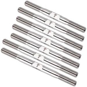 1Up Racing - Pro Duty 3.5mm titanium turnbuckle set - Raw Titanium (Yokomo MO 2.0)