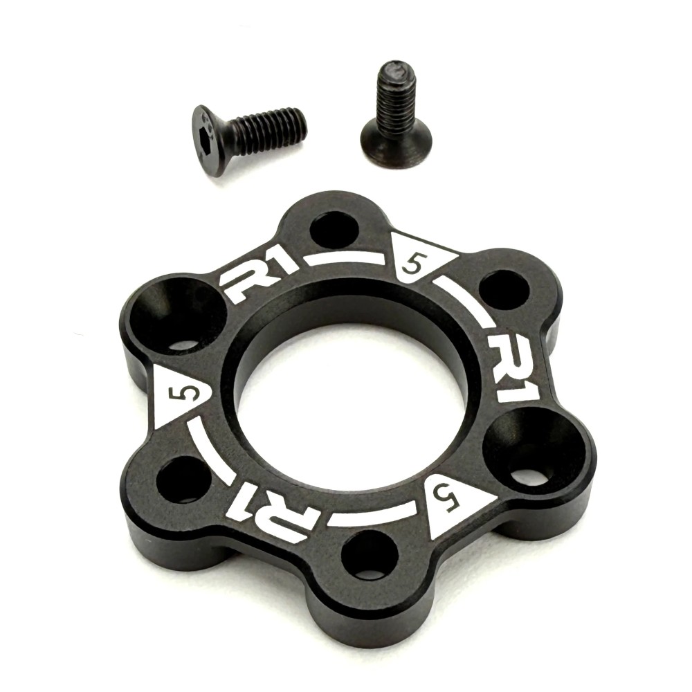 R1 Wurks - Black 7075 aluminium motor spacer (3mm)