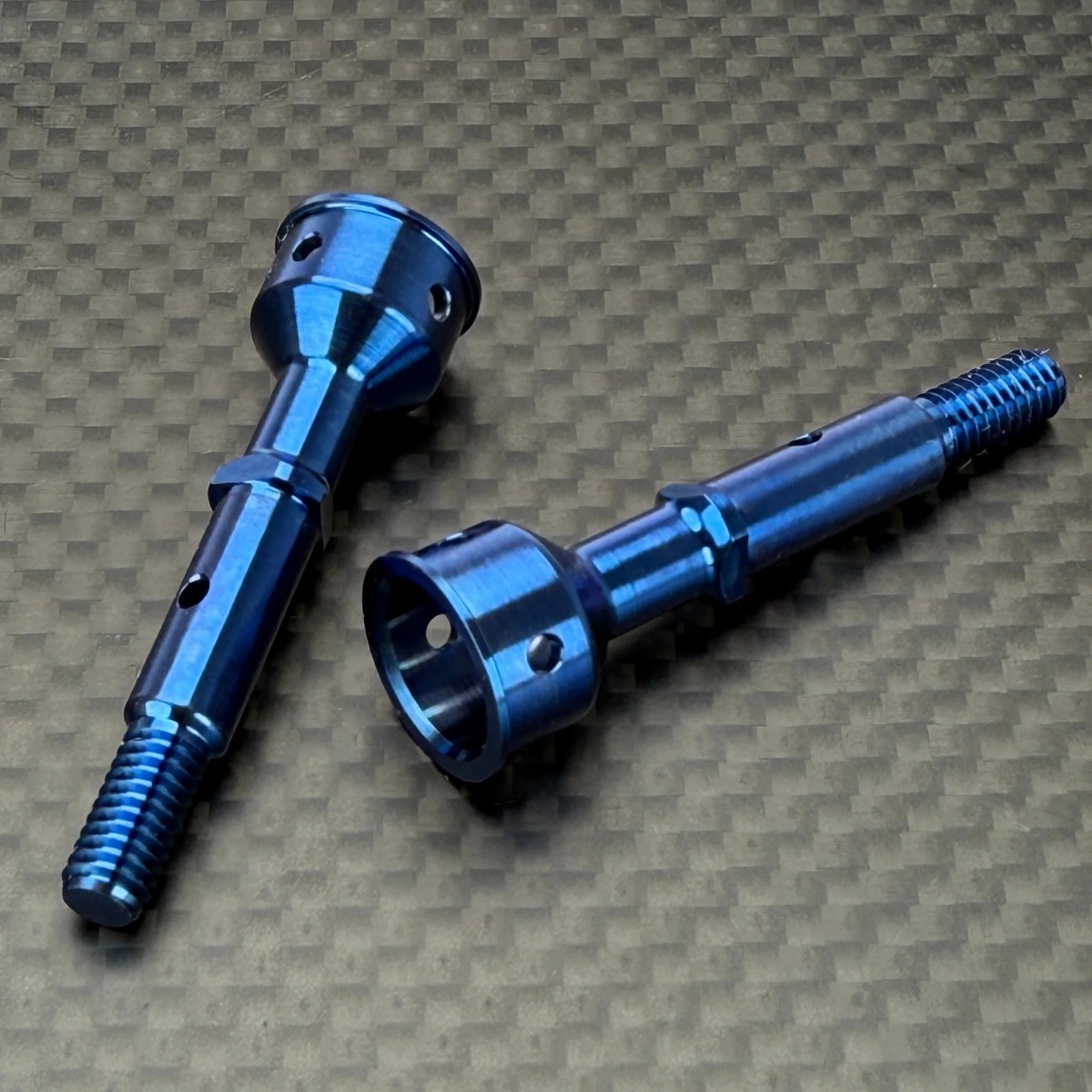 R1 Wurks - Blue Titanium ultra-lightweight rear CVA axles - pr (AE B7 or B84)