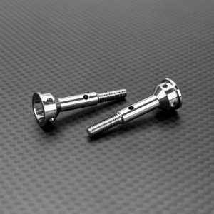 R1 Wurks - Titanium Ultra-Lightweight rear CVA axles - pr (Xray XB2'25 or XB4'25)