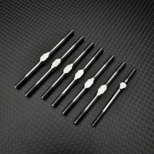 R1 Wurks - Titanium 3.5mm turnbuckle set - natural finish - 7 pcs (Xray XB4'25)