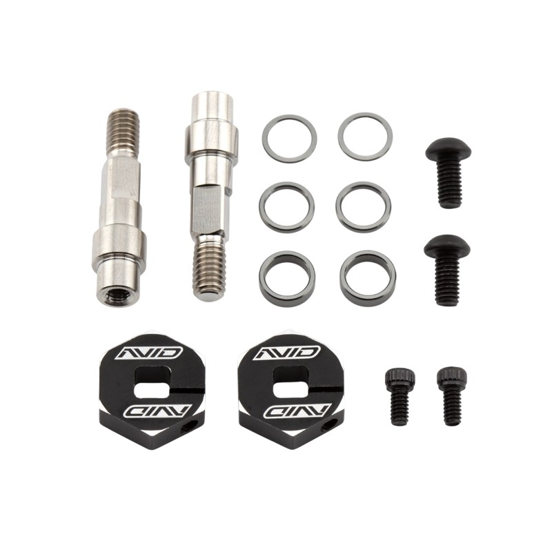Avid - Titanium adjustable front axle system (Associated B7 or B7D)