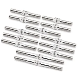 1Up Racing - Pro Duty 3mm titanium turnbuckle set - Raw Titanium (ARC A10-25)