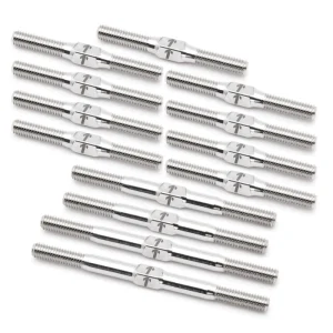 1Up Racing - Pro Duty 3mm titanium turnbuckle set - Raw Titanium (Awesomatix A800RR)