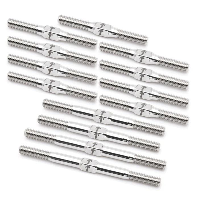 1Up Racing - Pro Duty 3mm titanium turnbuckle set - Raw Titanium (Awesomatix A800RR)