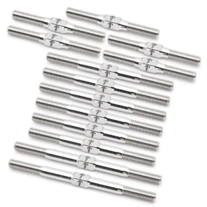 1Up Racing - Pro Duty 3mm titanium turnbuckle set - Raw Titanium (Awesomatix A800FXR)