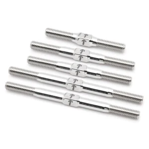 1Up Racing - Pro Duty 3mm titanium turnbuckle set - Raw Titanium (Tamiya TRF421)