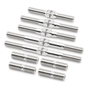 1Up Racing - Pro Duty 3mm titanium turnbuckle set - Raw Titanium (Xray X4'25 or X4F'25)
