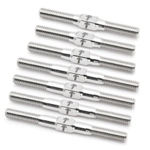 1Up Racing - Pro Duty 3mm titanium turnbuckle set - Raw Titanium (Yokomo SD 3.0)