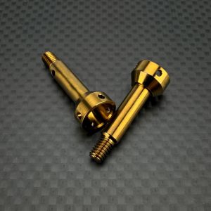R1 Wurks – Ultra-lightweight bronze titanium front CVA axles – pr (AE B74.2 or B84)