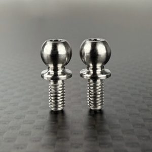 R1 Wurks - Titanium 5.5mm ballstuds - minus 1mm - 6mm thread - pr (AE B6, B7, T6, SC6, B74 and R1 DC1)