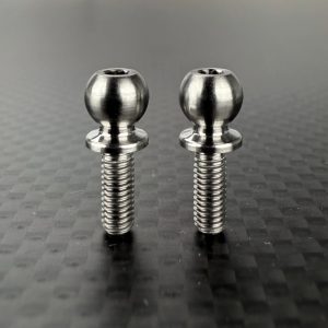 R1 Wurks - Titanium 5.5mm ballstuds - minus 1mm - 8mm thread - pr (AE B6, B7, T6, SC6, B74 and R1 DC1)