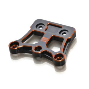 Dual Black and Orange 7075 Aluminium HD steering brace plate (Hot Bodies D819, E819 E8 or D8)