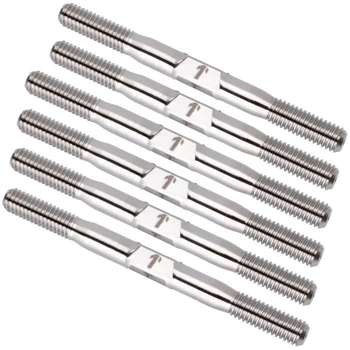 1Up Racing – Pro Duty 3.5mm titanium turnbuckle set – Raw Titanium (Hot Bodies D2 Evo)