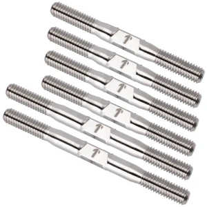 1Up Racing – Pro Duty 3.5mm titanium turnbuckle set – Raw Titanium (Hot Bodies D4 Evo 3)