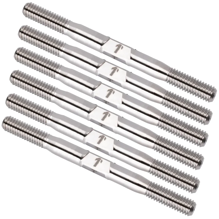 1Up Racing – Pro Duty 3.5mm titanium turnbuckle set – Raw Titanium (Yokomo SO 2.0)