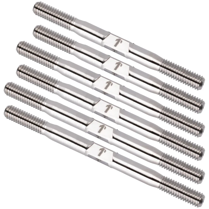 1Up Racing – Pro Duty 3.5mm titanium turnbuckle set – Raw Titanium (Schumacher CAT L1R)