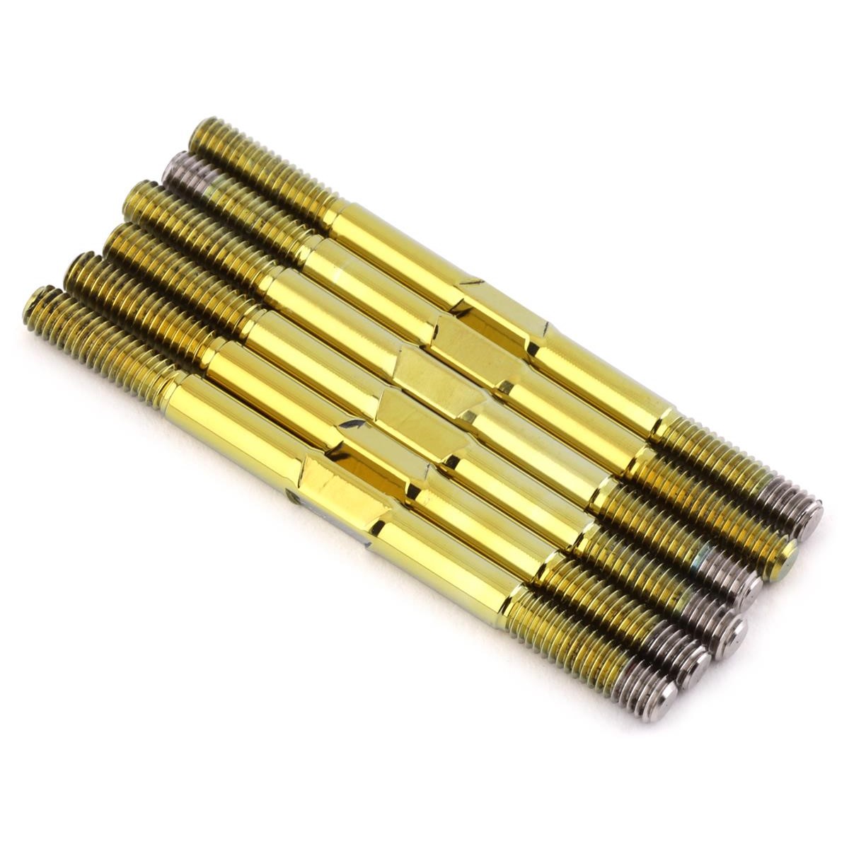 1Up Racing – Pro Duty 3.5mm titanium turnbuckle set – Polished Gold (Schumacher CAT L1 Evo or L1R)