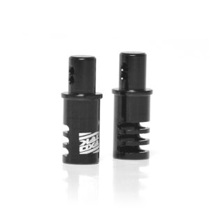 Black 6061 aluminium 6mm body post extenders – pr (Touring Cars)